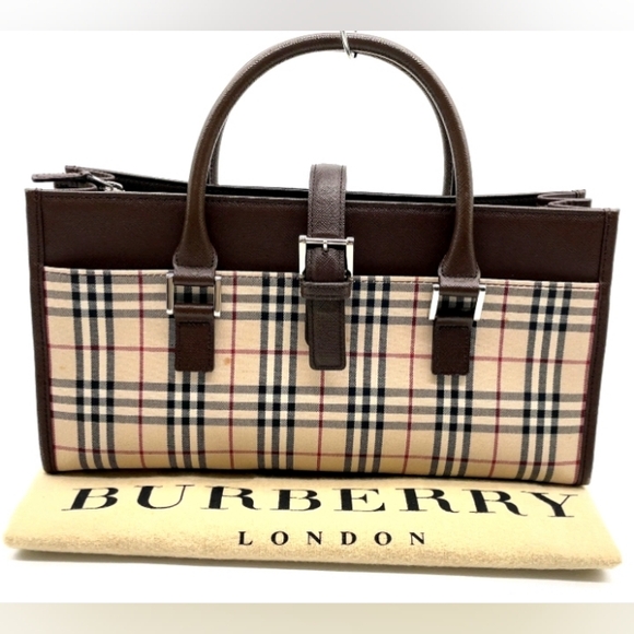 Burberry Handbags - SALE! Authentic Burberry Nova Check Leather Beige/Brown Handbag W/DB
